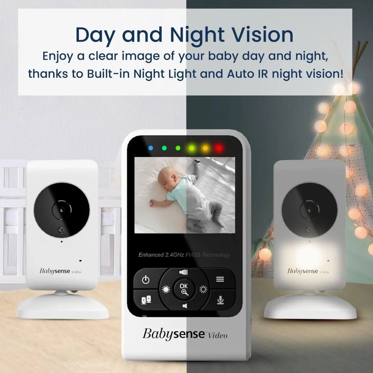 Babysense Babysense 7 and V24 Video Baby Monitor with Breathing Motion Detection - 
