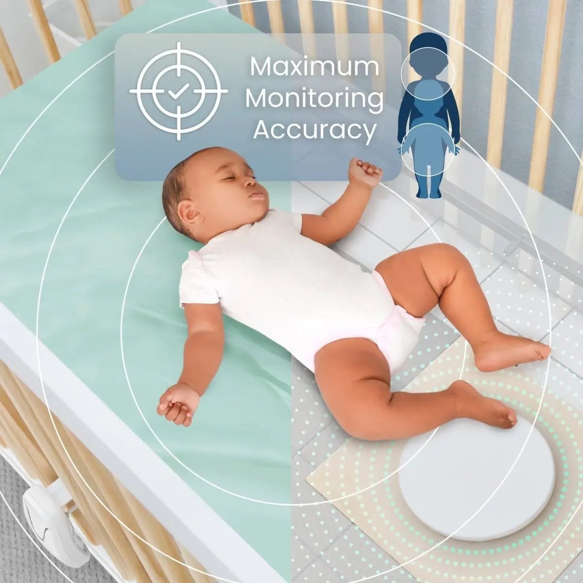 Babysense Babysense 7 Baby Monitor with Breathing Motion Detection for New Parents - 