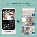 Babysense Babysense 7 & V24: Video Baby Monitor with Breathing Motion Detection & Safety Alerts Bundle - 