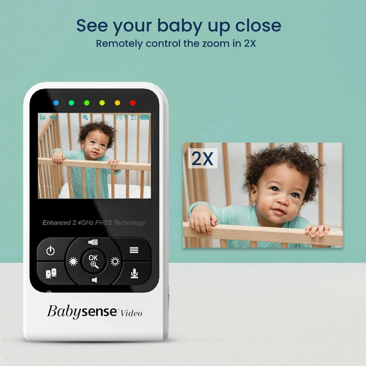 Babysense Babysense 7 & V24: Video Baby Monitor with Breathing Motion Detection & Safety Alerts Bundle - 