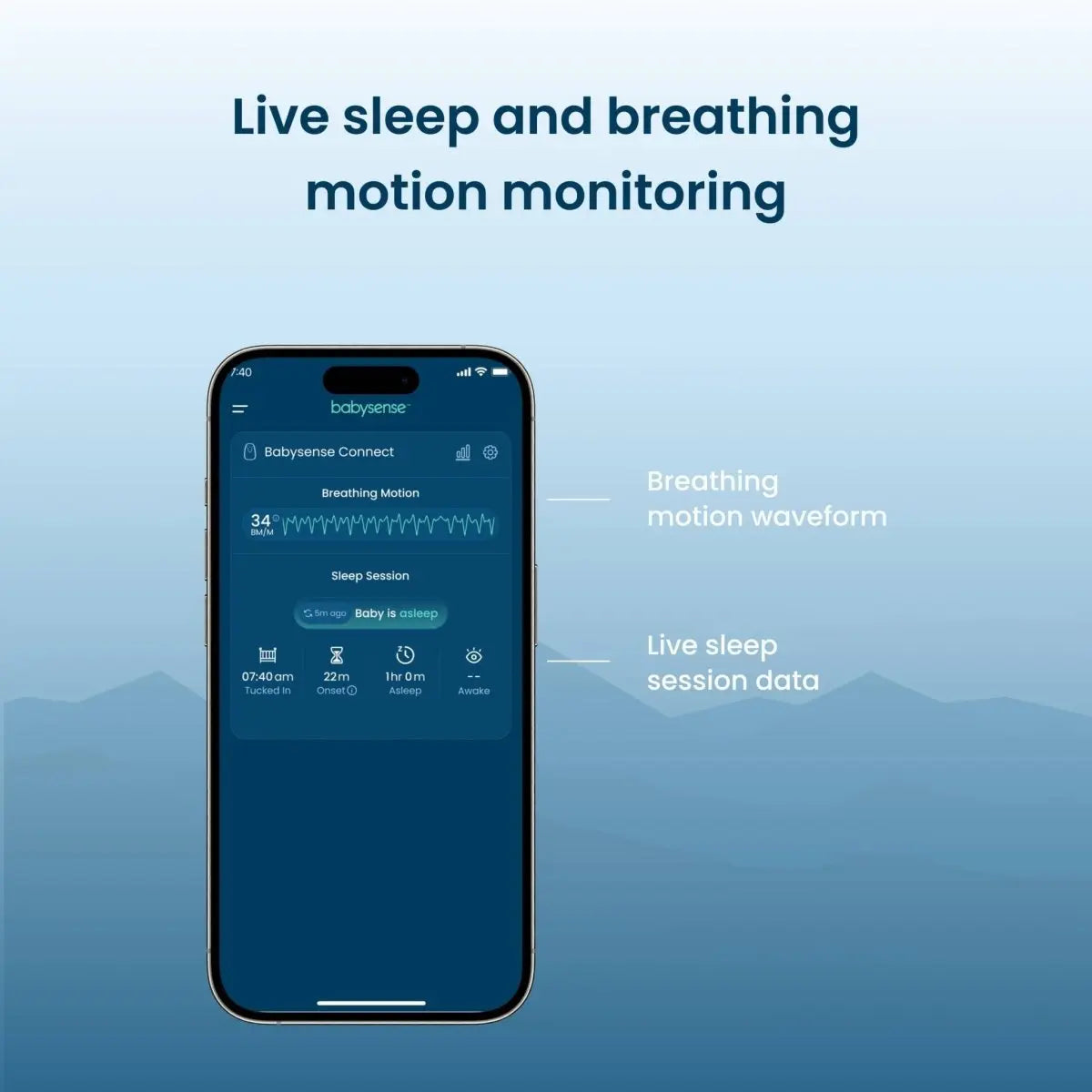 Babysense Connect Sleep Monitor Baby Breathing Motion Tracker Babysense