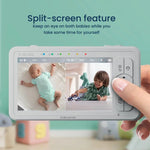 Babysense Babysense HD S2: Video Baby Monitor with 2 Cameras, Non Wifi, Split Screen & Night Light Machine - 