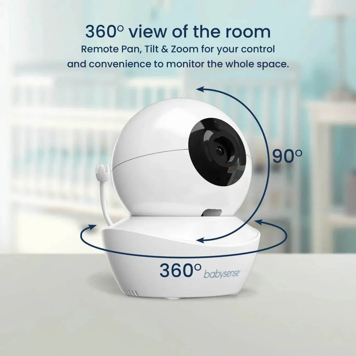 Babysense Babysense HD S2: Video Baby Monitor with 2 Cameras, Non Wifi, Split Screen & Night Light Machine - 