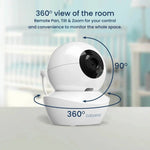 Babysense Babysense HD S2: Video Baby Monitor with 2 Cameras, Non Wifi, Split Screen & Night Light Machine - 