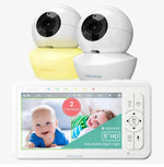 Babysense Babysense HD S2: Video Baby Monitor with 2 Cameras, Non Wifi, Split Screen & Night Light Machine - 