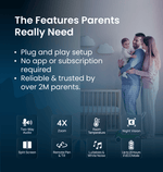 Babysense Babysense PRO: Video Baby Monitor with 2 Cameras, Non Wifi, Split Screen, Night Light & Sound Machine