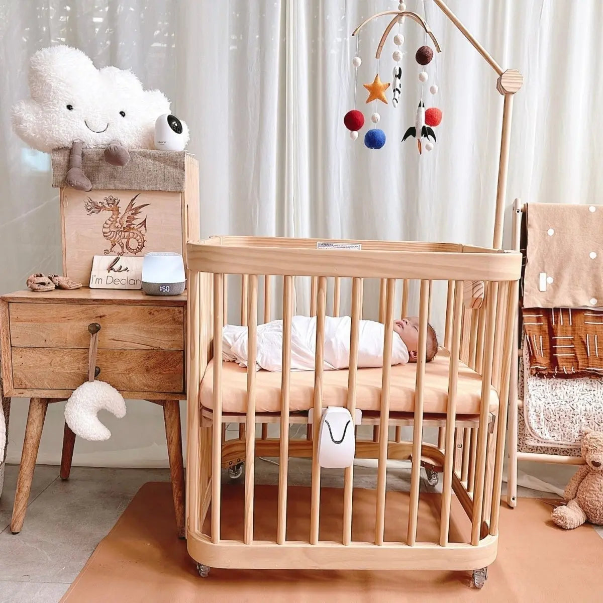 Babysense Safe Sleep Smart Nursery Video Baby Monitor with Breathing Motion Detection Night Light and Sound Machine Babysense