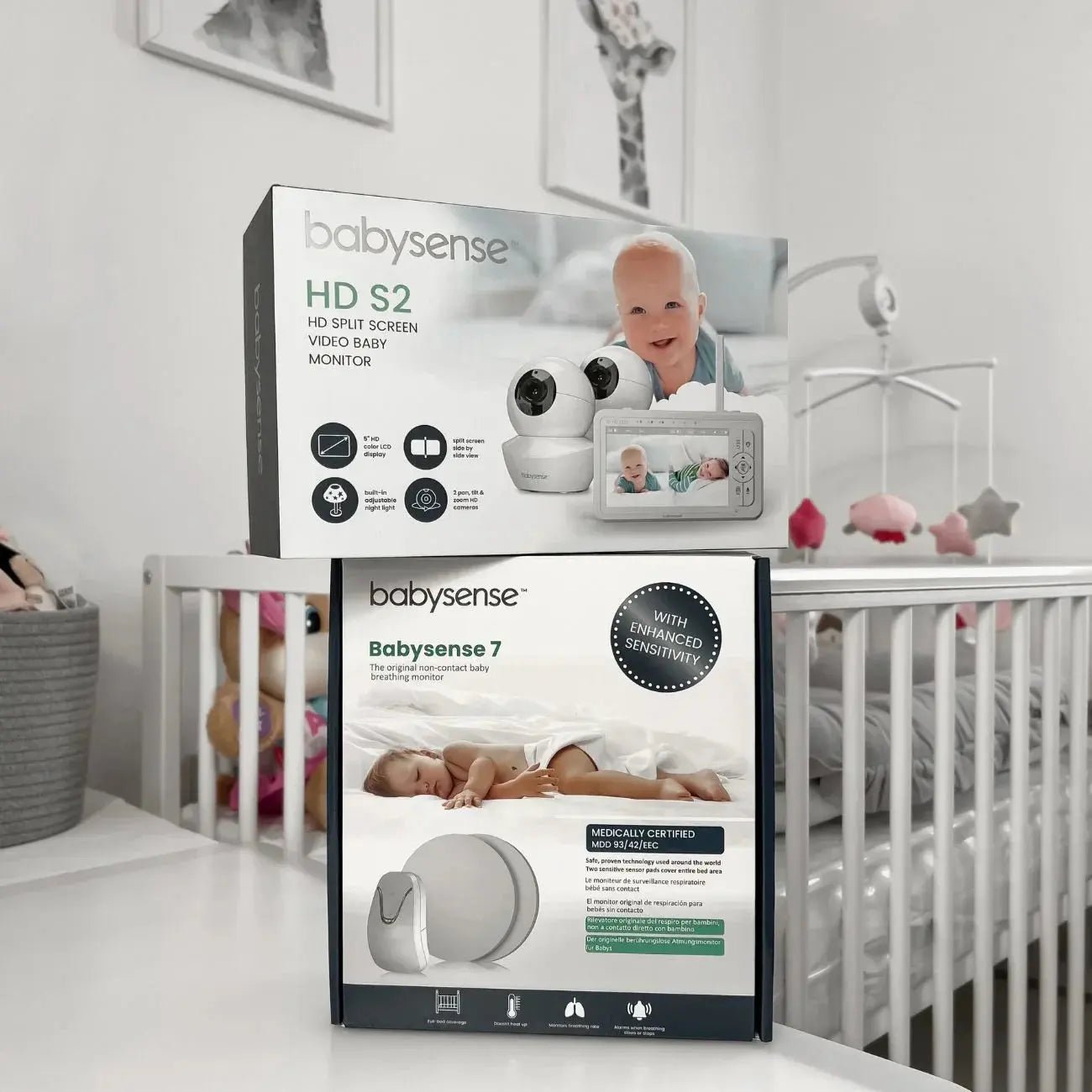Babysense Babysense True Sleep: Video Baby Monitor with Breathing Motion Detection & Safety Alerts, 1 or 2 Cameras - 