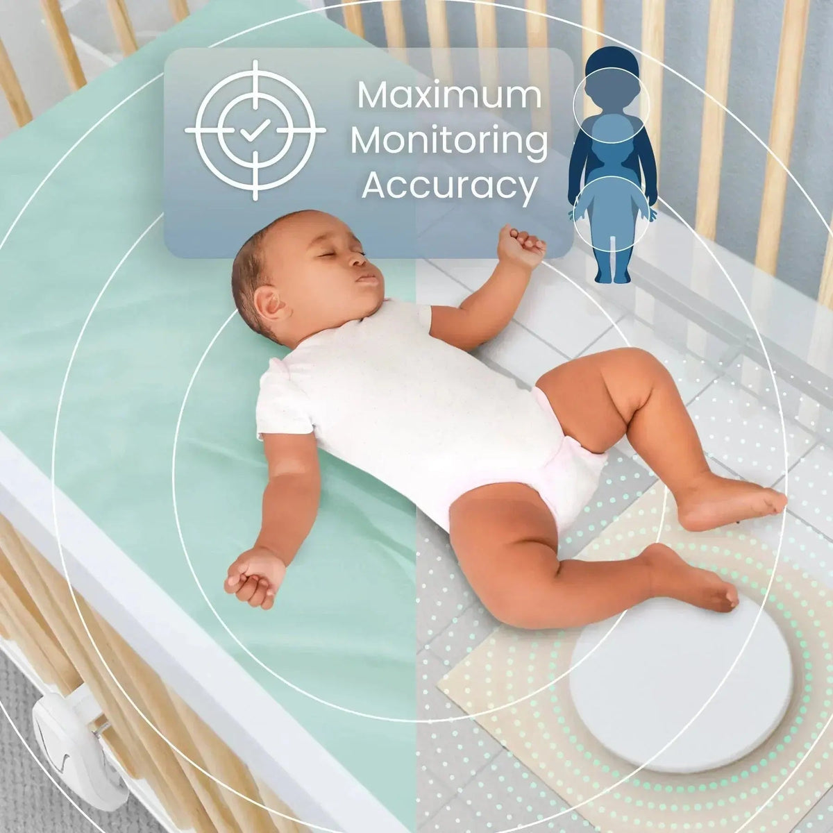 Babysense Babysense True Sleep: Video Baby Monitor with Breathing Motion Detection & Safety Alerts, 1 or 2 Cameras - 