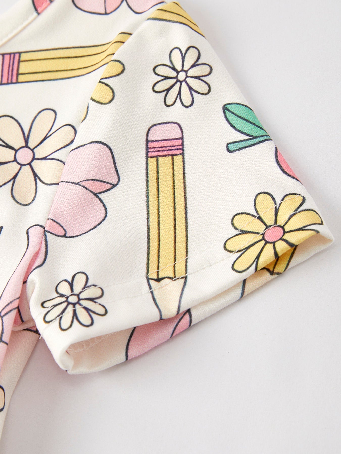 Rylee Faith Designs Back to School Apple, Pencil, and Floral Print Girls DressEveretts Place