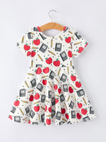 Rylee Faith Designs Back to School Apple Pencil Print Girls DressEveretts Place
