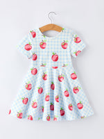 Rylee Faith Designs Back to School Apple Plaid Girls Dress Short SleeveEveretts Place
