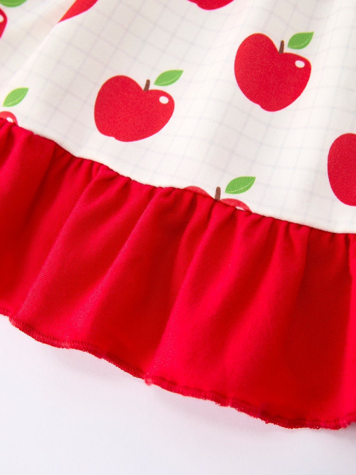 Rylee Faith Designs Back to School Apple Stripe Girls Ruffle DressEveretts Place