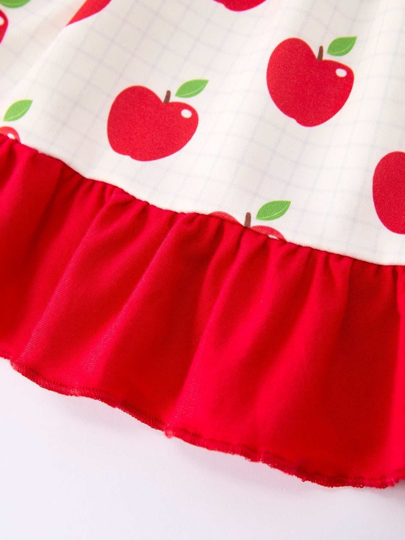 Rylee Faith Designs Back to School Apple Stripe Girls Ruffle DressEveretts Place