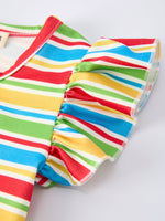 Rylee Faith Designs Back to School Apple Stripe Girls Ruffle DressEveretts Place