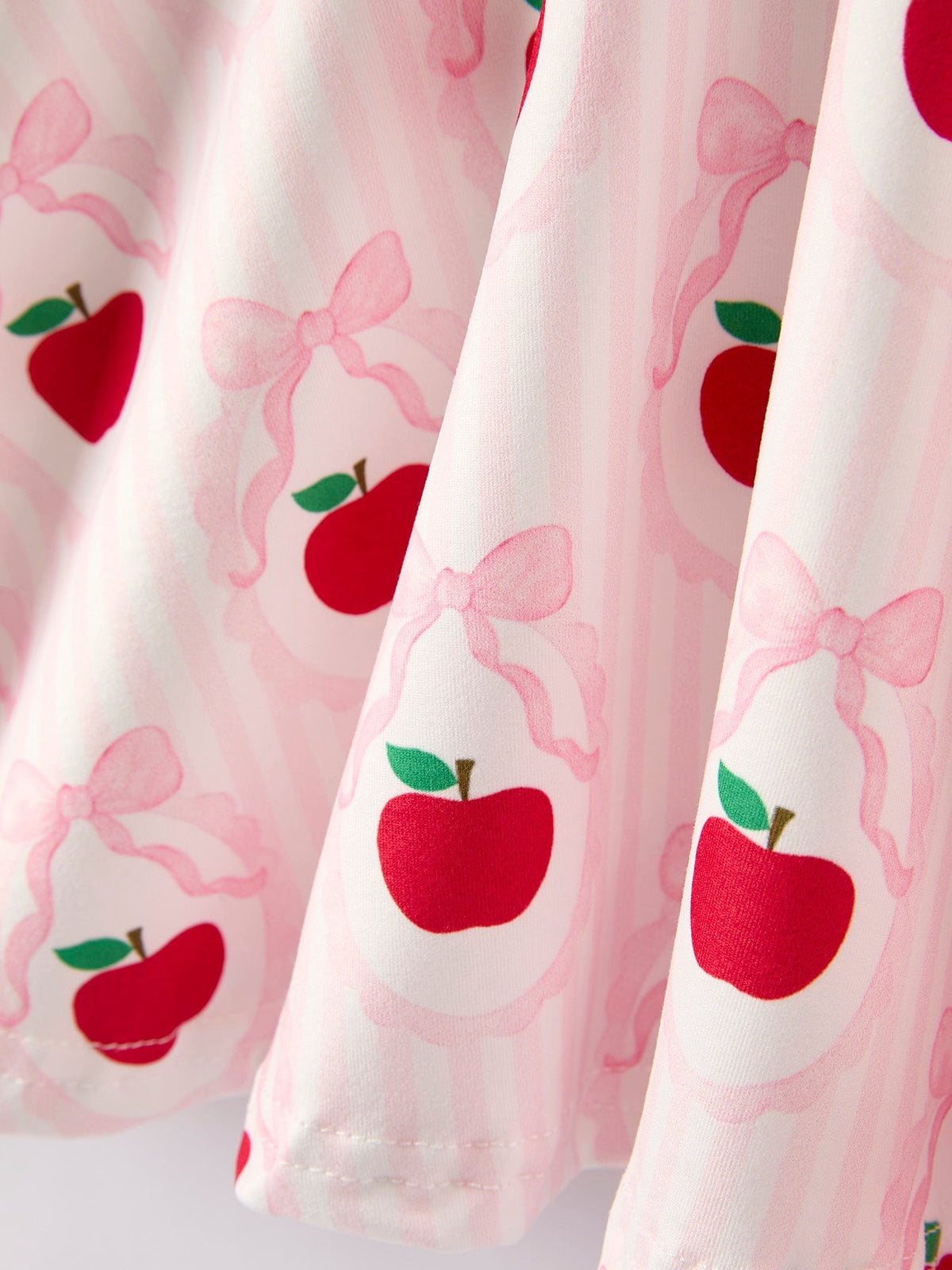 Rylee Faith Designs Back to School Apple Striped Sweet Girl DressEveretts Place