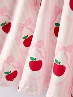 Rylee Faith Designs Back to School Apple Striped Sweet Girl DressEveretts Place