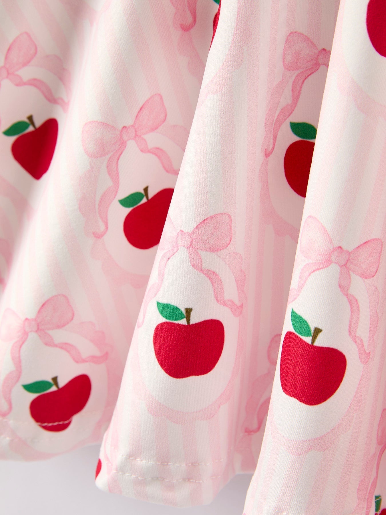 Rylee Faith Designs Back to School Apple Striped Sweet Girl DressEveretts Place
