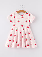 Rylee Faith Designs Back to School Apple Striped Sweet Girl DressEveretts Place