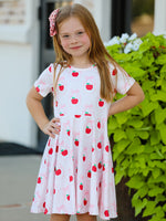 Rylee Faith Designs Back to School Apple Striped Sweet Girl DressEveretts Place