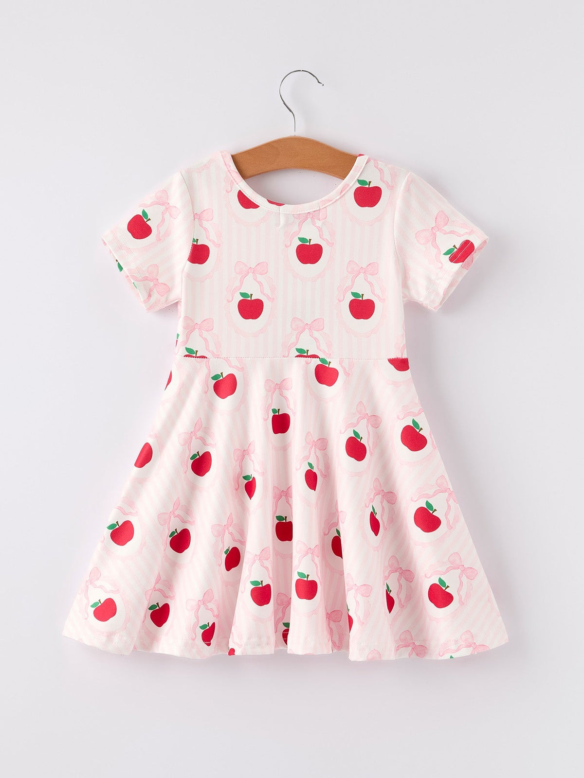 Rylee Faith Designs Back to School Apple Striped Sweet Girl DressEveretts Place