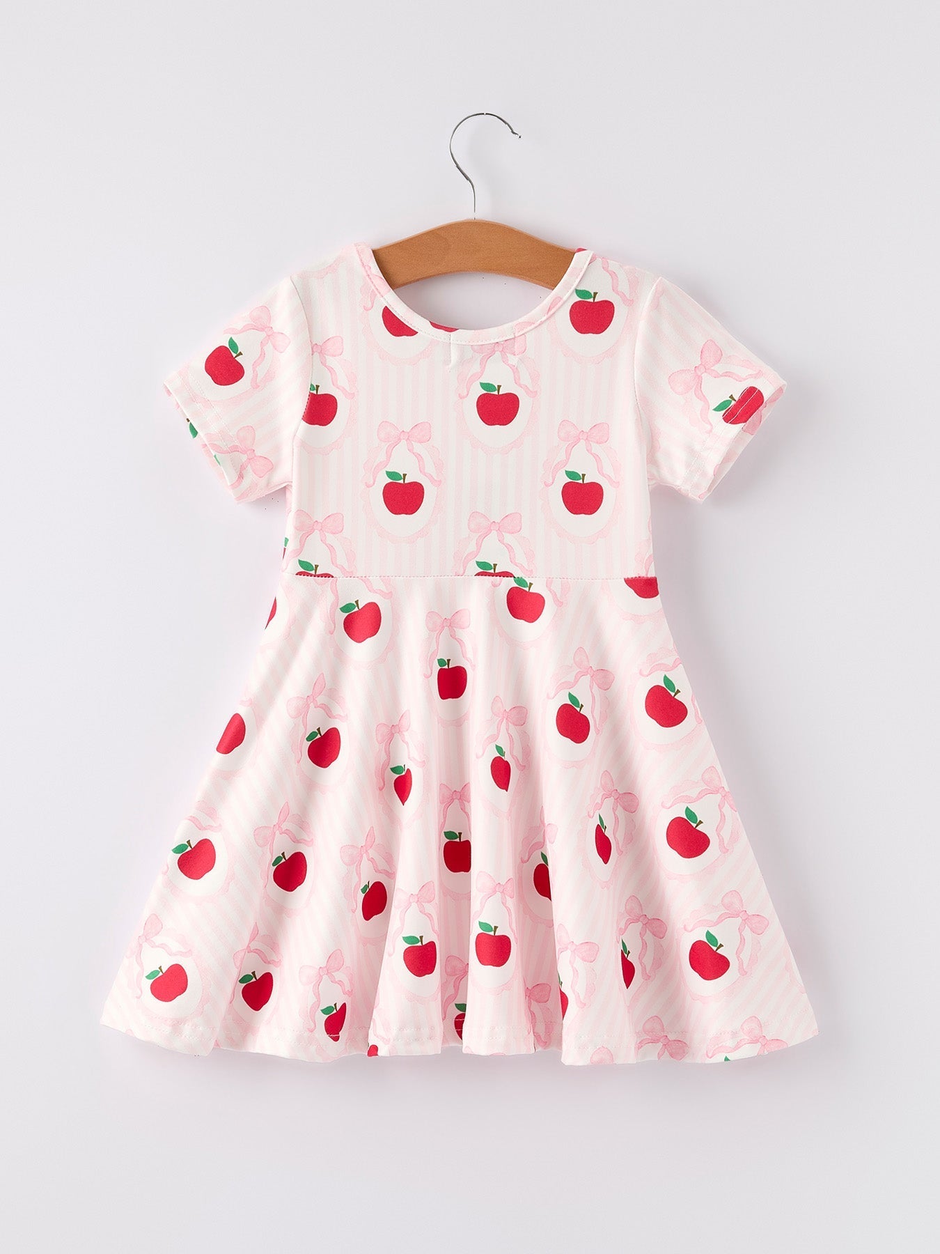 Rylee Faith Designs Back to School Apple Striped Sweet Girl DressEveretts Place