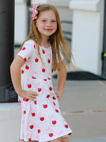 Rylee Faith Designs Back to School Apple Striped Sweet Girl DressEveretts Place
