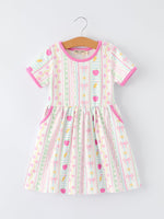 Rylee Faith Designs Back to School Girl Short Sleeve Dress Pocket DetailEveretts Place