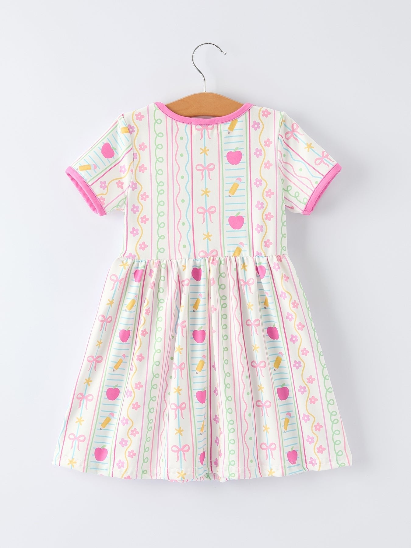 Rylee Faith Designs Back to School Girl Short Sleeve Dress Pocket DetailEveretts Place