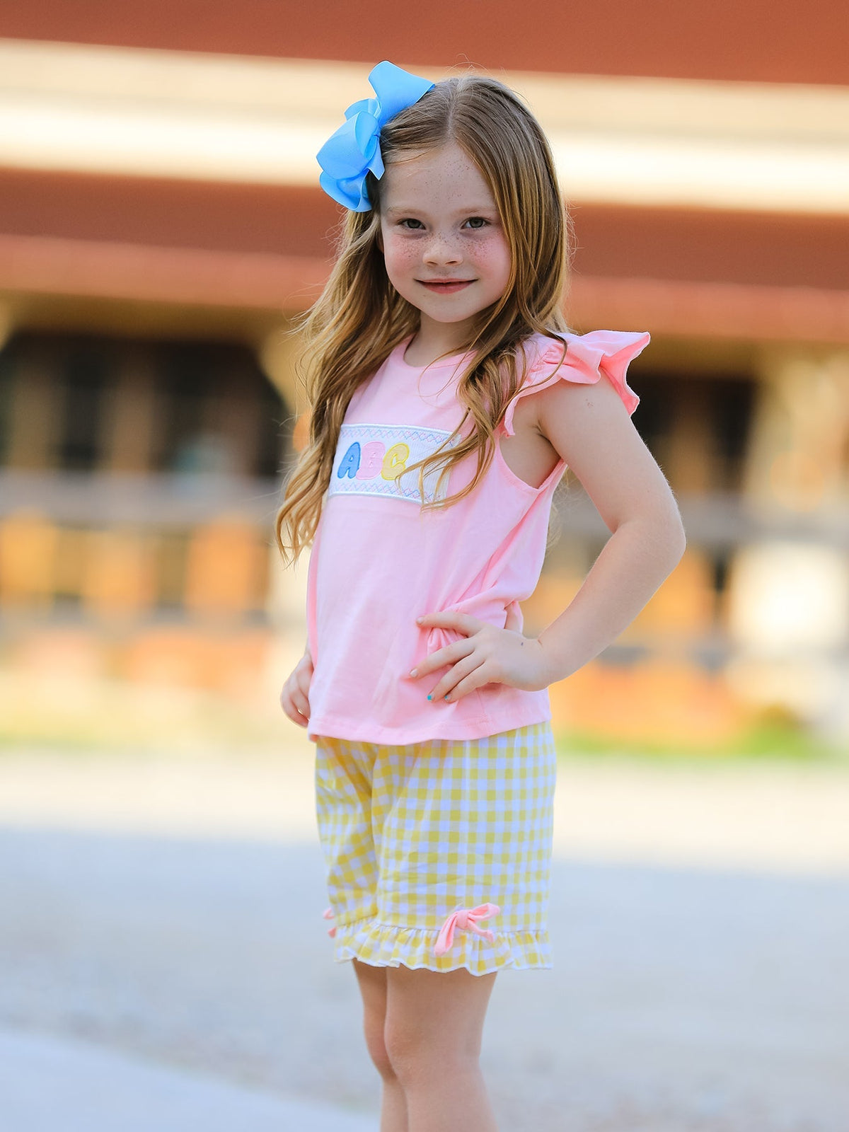 Rylee Faith Designs Back To School Girls "ABC" Embroidered Ruffle SetEveretts Place