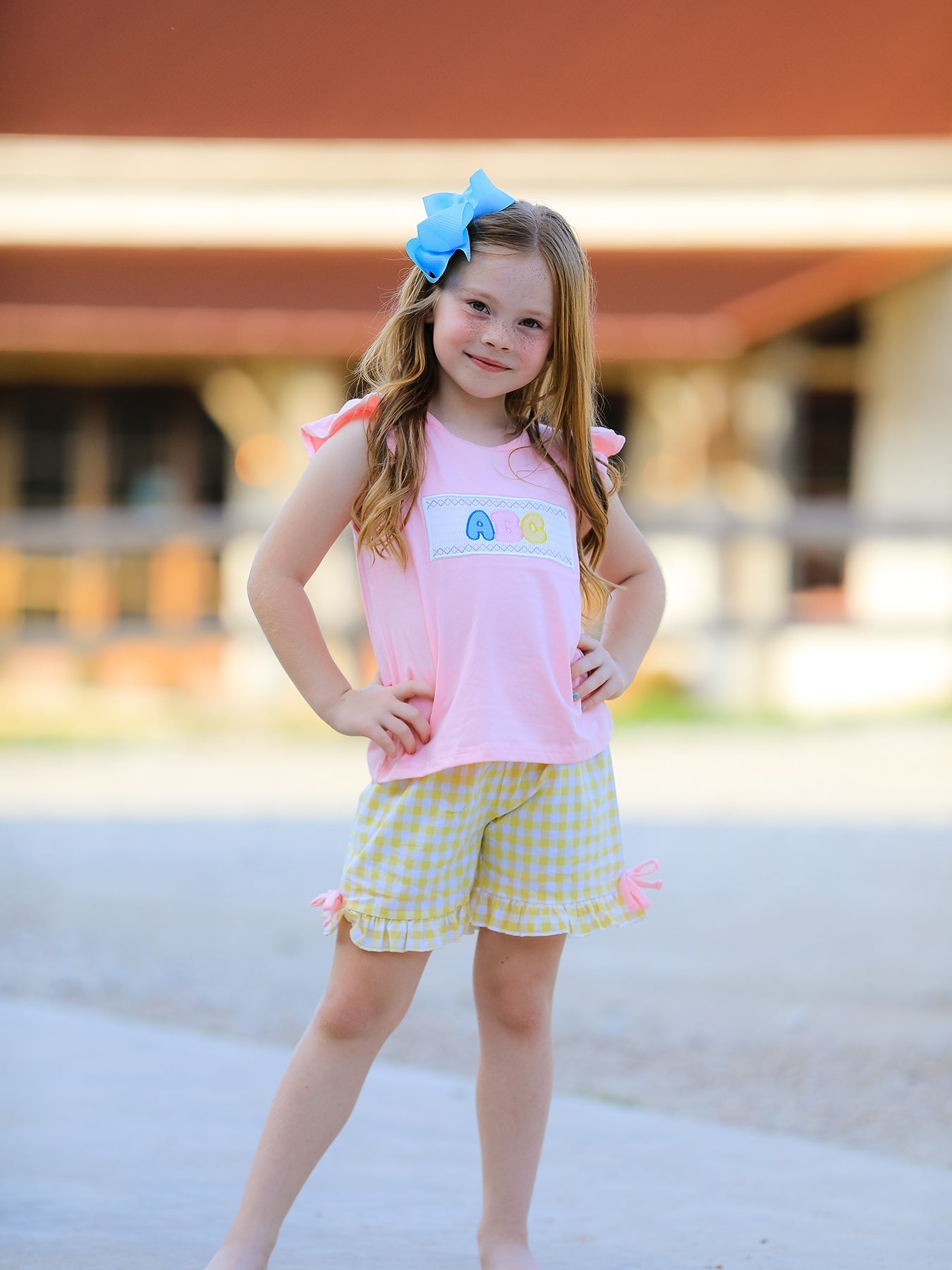 Rylee Faith Designs Back To School Girls "ABC" Embroidered Ruffle SetEveretts Place