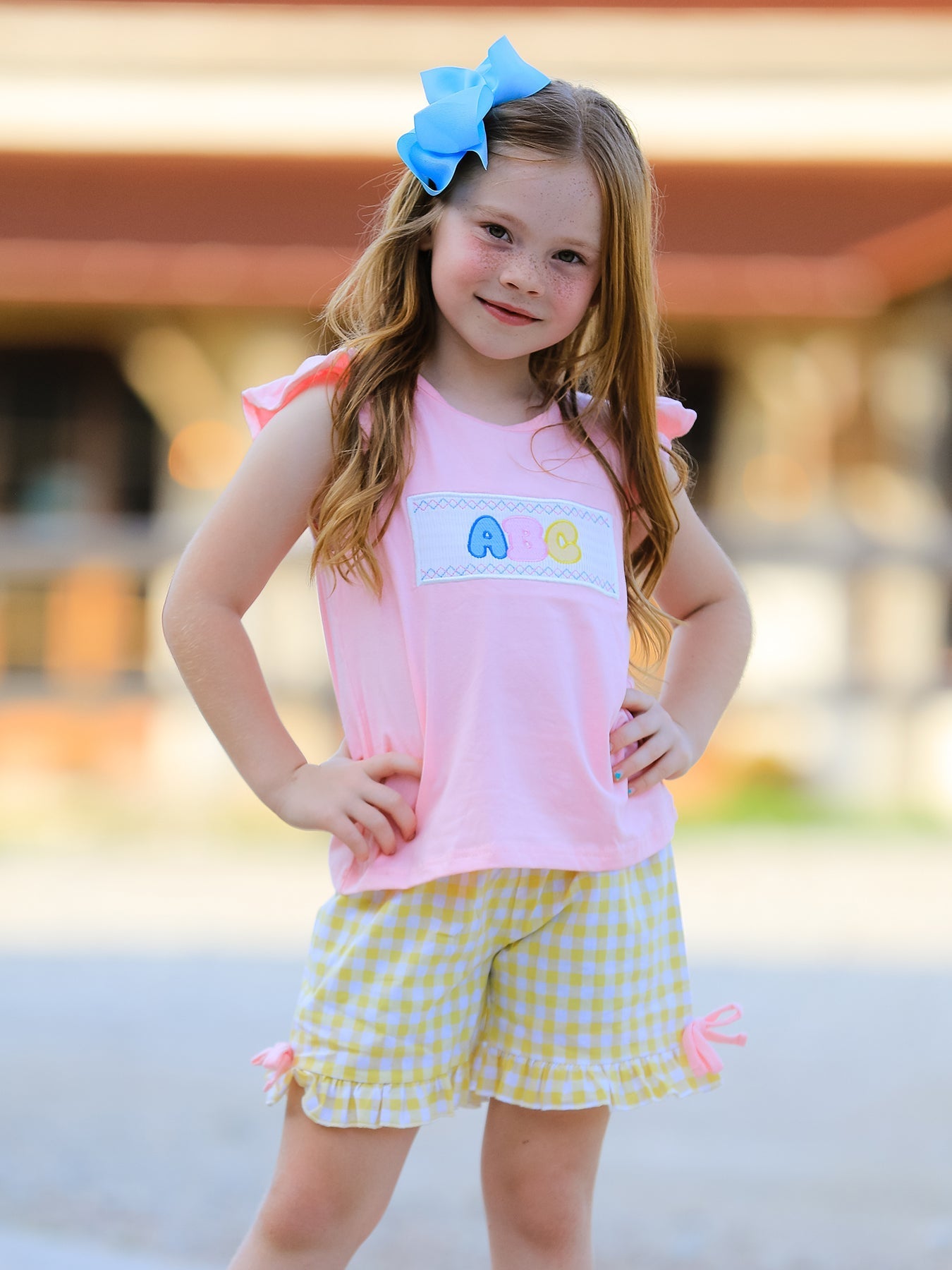 Rylee Faith Designs Back To School Girls "ABC" Embroidered Ruffle SetEveretts Place
