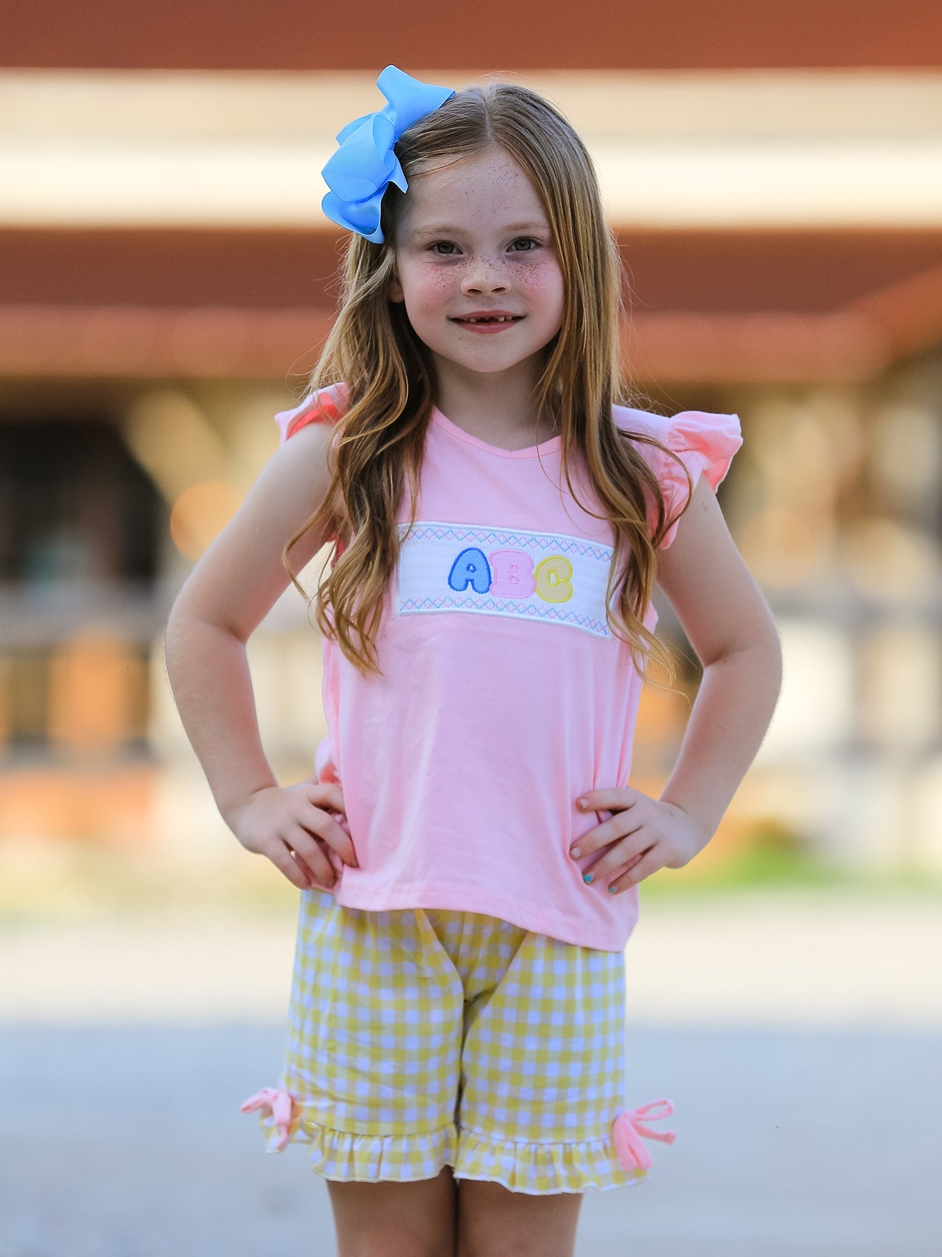 Rylee Faith Designs Back To School Girls "ABC" Embroidered Ruffle SetEveretts Place