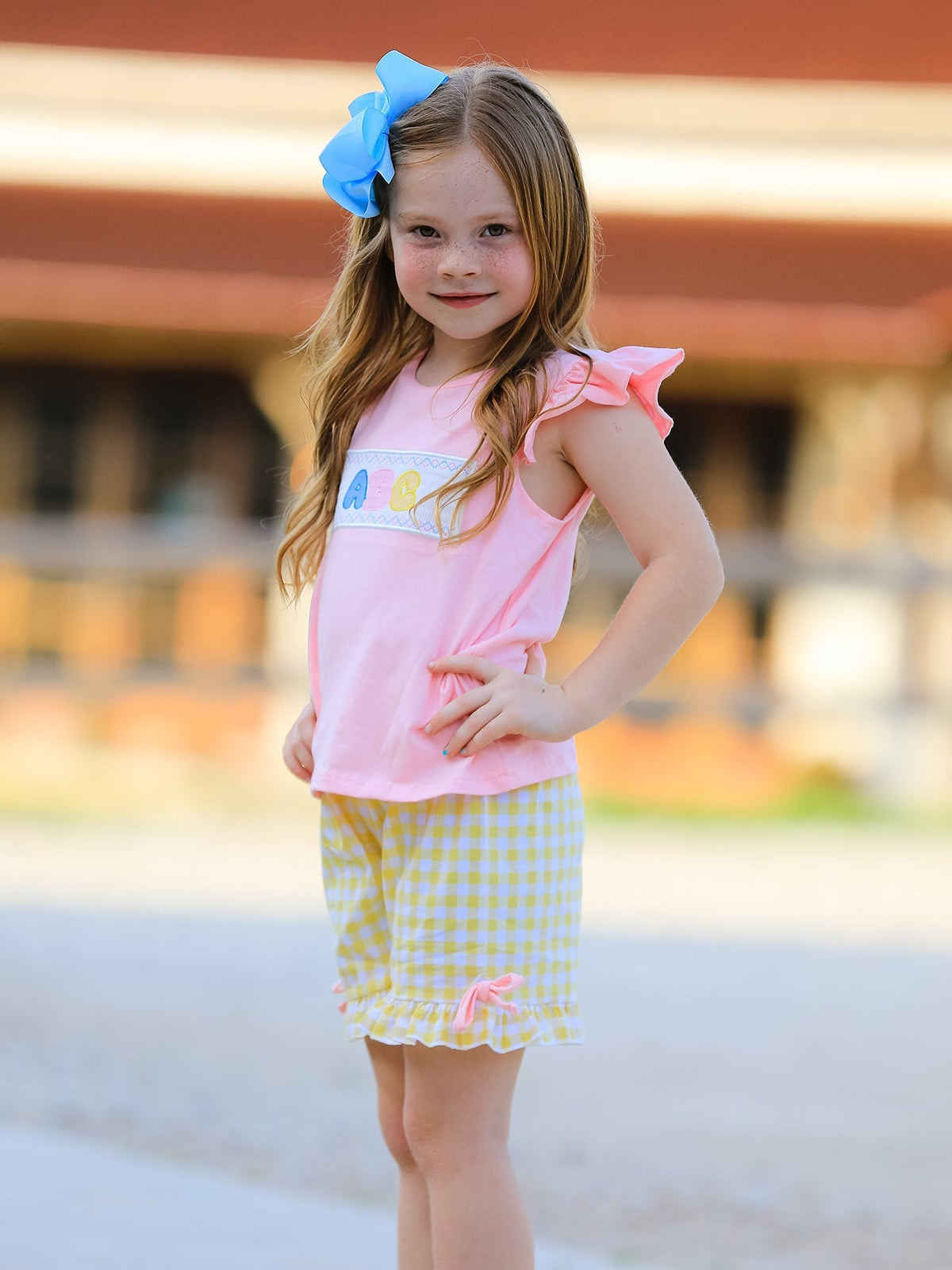 Rylee Faith Designs Back To School Girls "ABC" Embroidered Ruffle SetEveretts Place