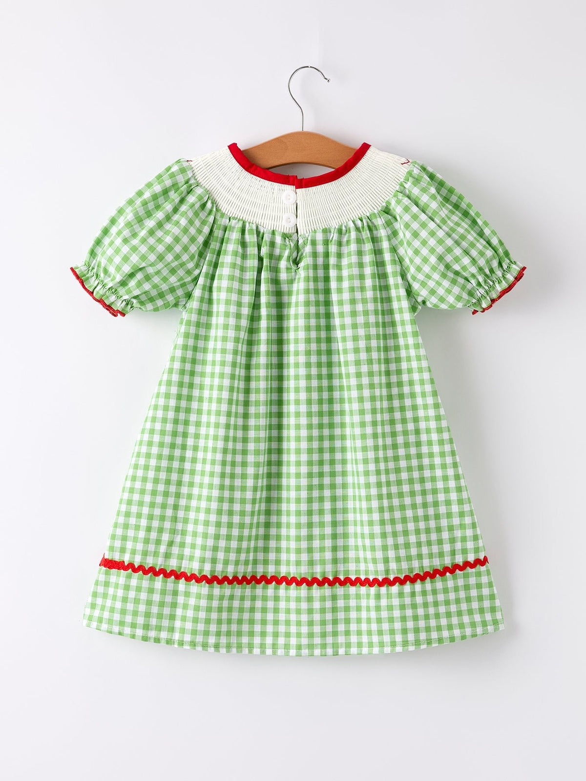 Rylee Faith Designs Back To School Girls Green Plaid Smocking DressEveretts Place