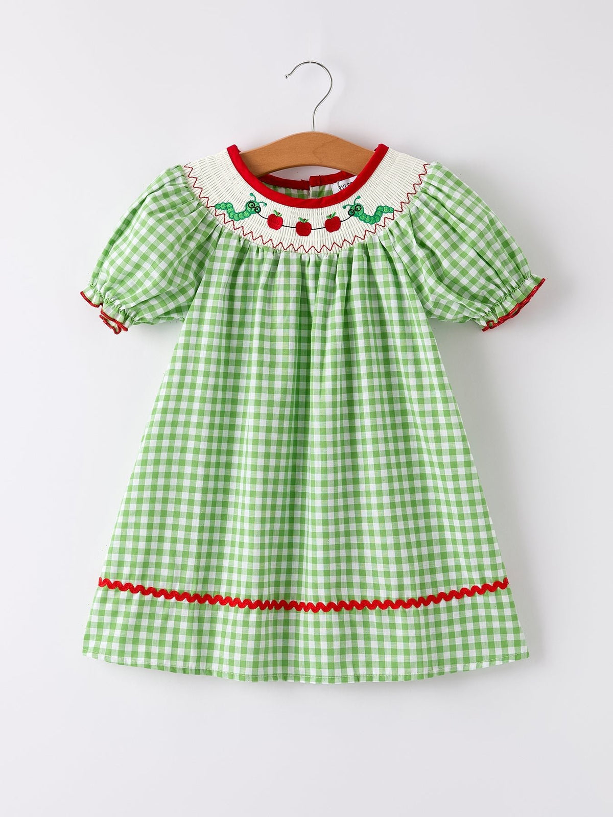 Rylee Faith Designs Back To School Girls Green Plaid Smocking DressEveretts Place