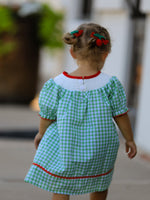 Rylee Faith Designs Back To School Girls Green Plaid Smocking DressEveretts Place
