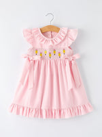 Rylee Faith Designs Back to School Pencil Plaid Girls Smocked Ruffle Collar DressEveretts Place