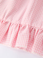 Rylee Faith Designs Back to School Pencil Plaid Girls Smocked Ruffle Collar DressEveretts Place