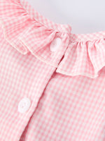 Rylee Faith Designs Back to School Pencil Plaid Girls Smocked Ruffle Collar DressEveretts Place