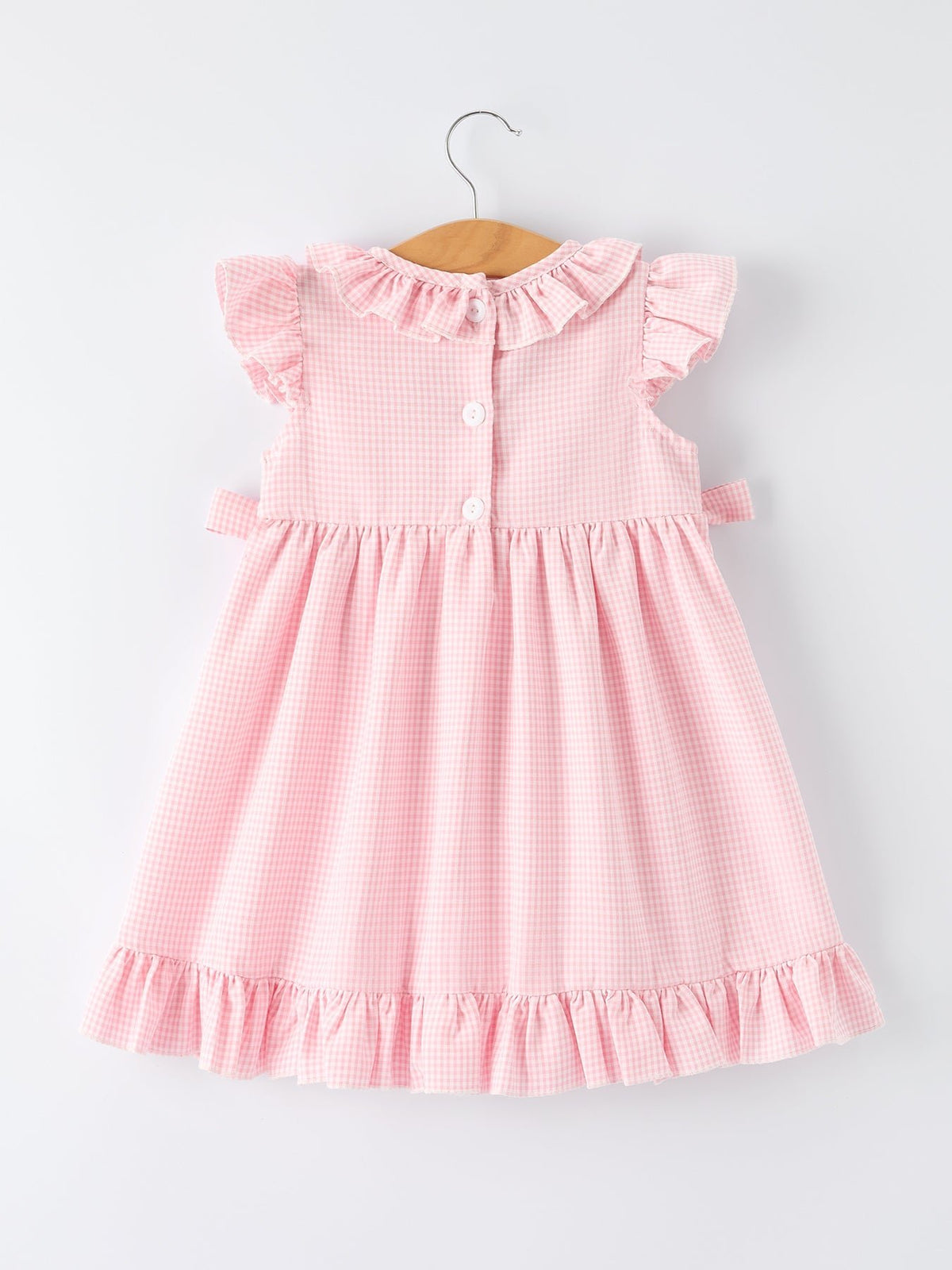 Rylee Faith Designs Back to School Pencil Plaid Girls Smocked Ruffle Collar DressEveretts Place