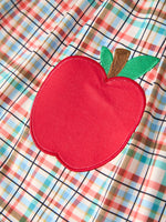 Rylee Faith Designs Back to School Plaid Girls Dress Apple Applique Peter Pan CollarEveretts Place