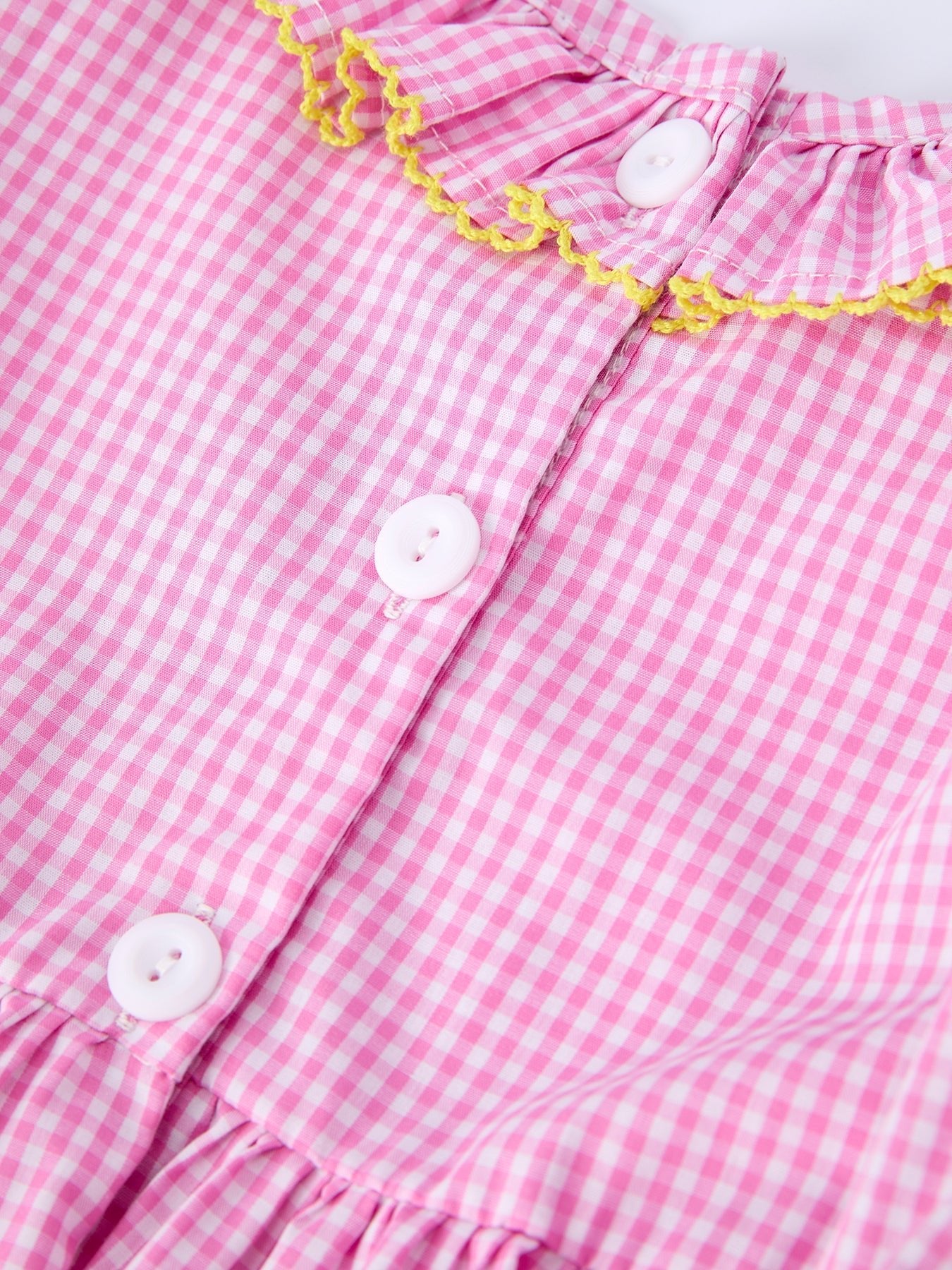 Rylee Faith Designs Back To School Plaid Girls Dress Smocked Puff Sleeve BowEveretts Place