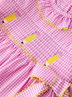 Rylee Faith Designs Back To School Plaid Girls Dress Smocked Puff Sleeve BowEveretts Place