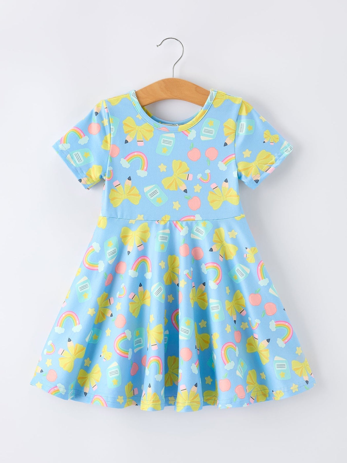 Back to School Rainbow Bow Girls Dress - Day Dress, One-piece garment, Baby & Toddler Clothing, Fictional character, Baby Products | Everetts Place