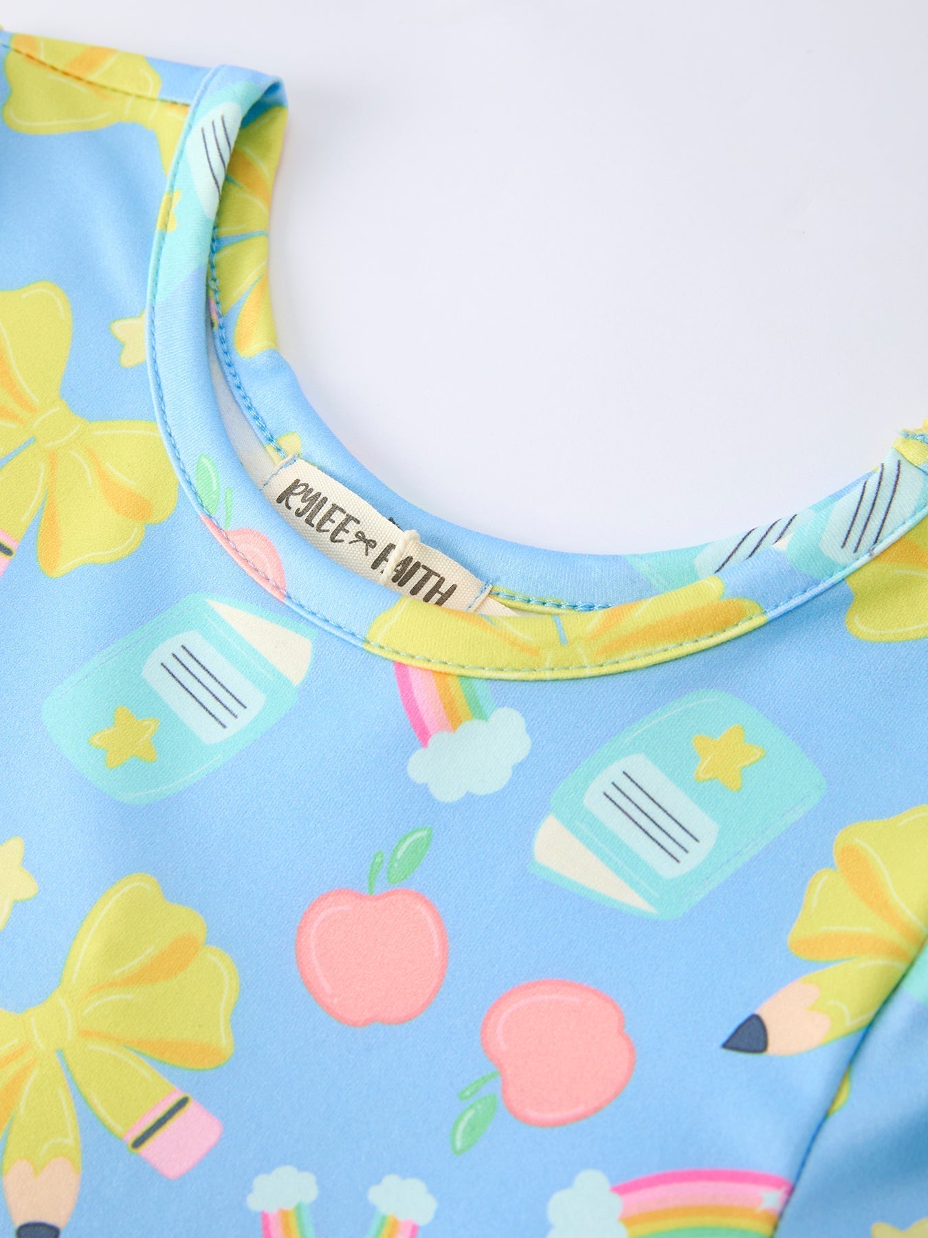 Rylee Faith Designs Back to School Rainbow Bow Girls DressEveretts Place