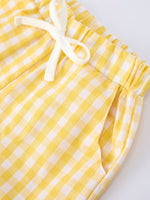 Rylee Faith Designs Back To School School Bus Boys Set Plaid ShortsEveretts Place
