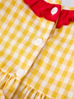 Rylee Faith Designs Back To School Supply Plaid Girls Dress Ruffle Collar BowEveretts Place