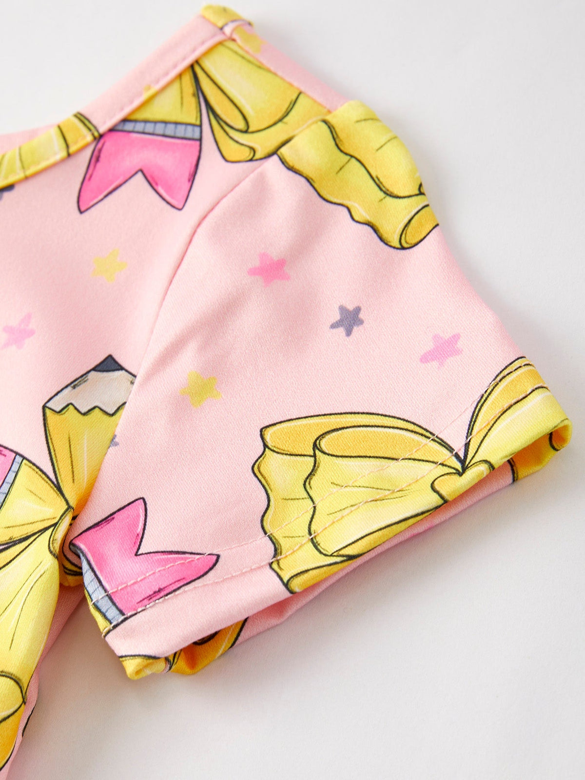Rylee Faith Designs Back to School Yellow Bow Print Girls DressEveretts Place