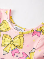 Rylee Faith Designs Back to School Yellow Bow Print Girls DressEveretts Place